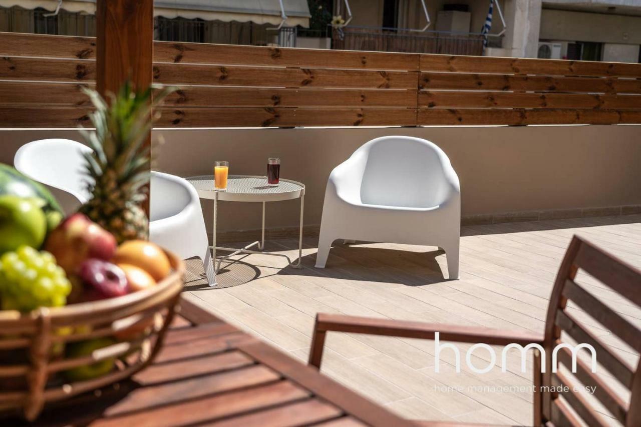 Nemeseos Ground Floor Homm Apartment With Roof Garden And Wading Pool Atena Exterior foto